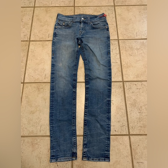 True Religion "Skinny Flap" Jeans - Size 30 - Red Orange SN Wash - Picture 2 of 14